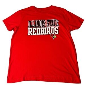 Illinois State Redbirds T Shirt Womens Large Red‎ Champion Short Sleeve Tee